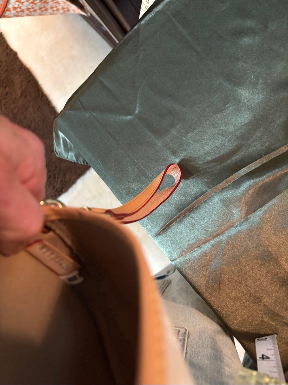 Dooney & Bourke Beige Logo Wristlet with Tan Trim - Picture 7 of 7